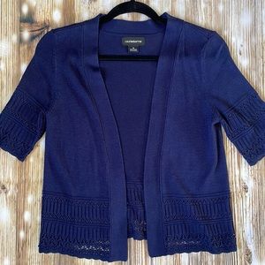 Navy blue sweater cardigan